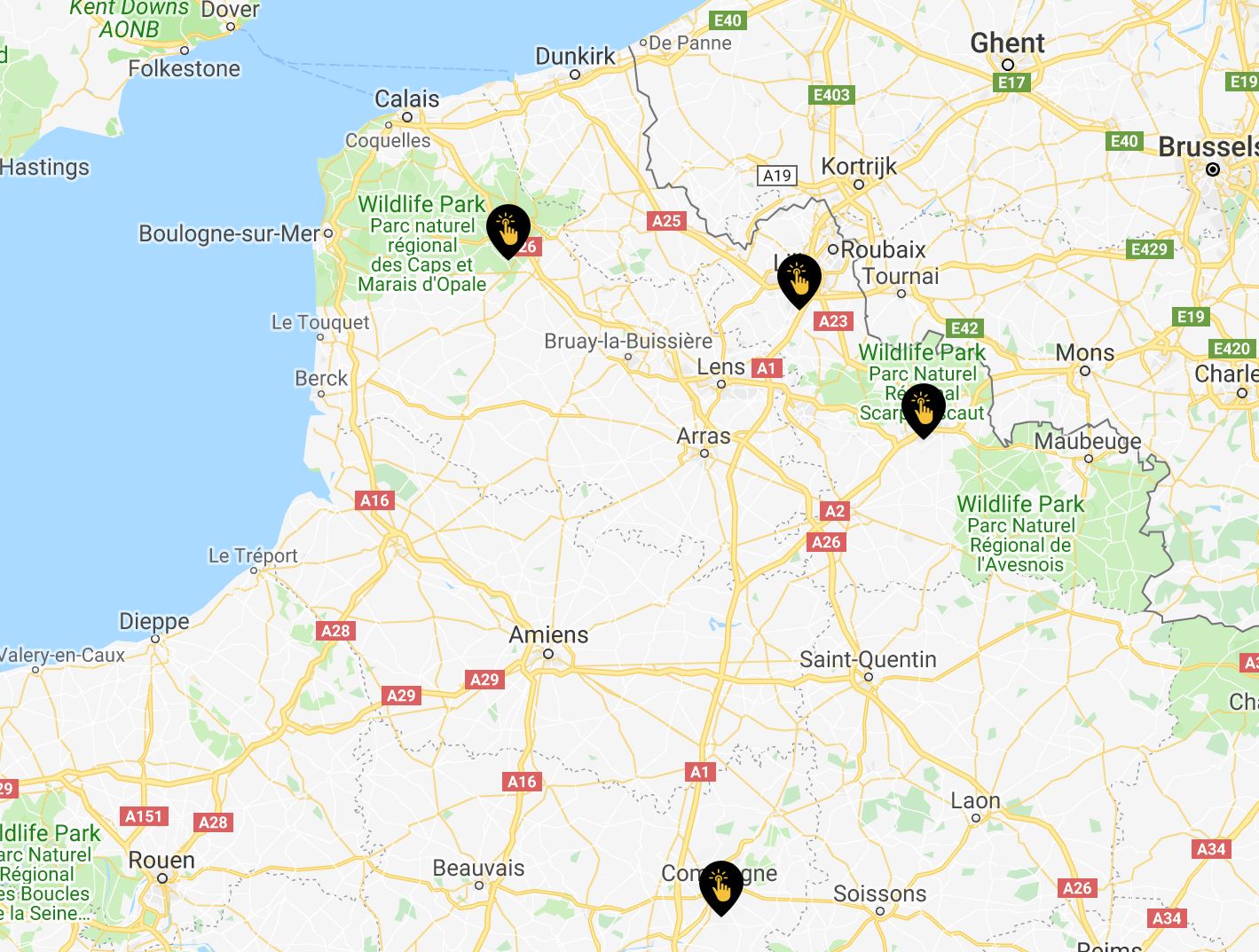 Notre carte de dépannage et réparation dans les Hauts-de-France